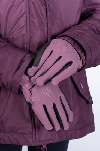 Gants d'équitation Violet 8 HKM Alva pour cavaliers passionnés