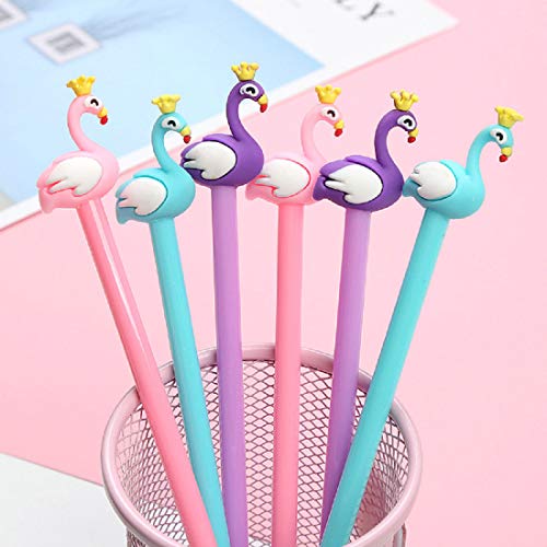 Bolígrafos Gel Animal Corona Cisne Flamenco 8Pcs