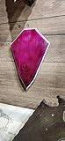 Generic European Deer Skull Mount Plaque Shimmering Purple White Shield Cut