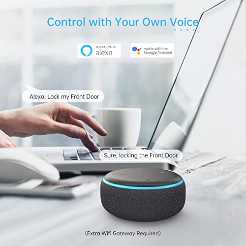 Smart Lock Smonet Bluetooth Keyless Entry Keypad Smart Deadbolt-Fingerprint Electronic Deadbolt Door Lock, Remote Ekeys Sharing, Easy To Install For Homes And Hotel Works With Alexa Google Assistant #TOP2