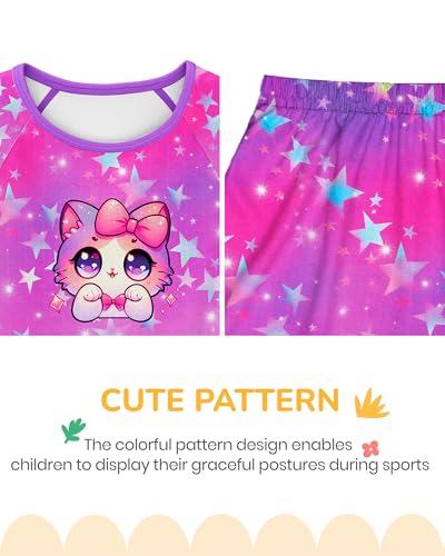 Image of LQSZ Matching Girls & Doll Pajamas Set for Toddler Girls Short Sleeves Cute Outfit Sleepwear