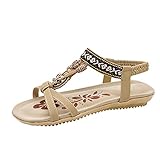 Sandalias de verano para mujer, sandalias de verano, piel sintética, sandalias de plataforma, alpargatas, tacón alto, cómodas, antideslizantes, para niños, dorados, para ocio, para niña