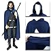 Renaissance Hooded Cape Vintage Cloak Medieval Cloak with Hood Halloween Medieval Cosplay Cloak (Blue)