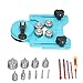 16Pcs Diamond Drill Bit Hole Saw Set, 6‑50mm Cutter Drilling Tool Kit for Tile Wood Glass Ceramic, Adjustable Guide with Suction Cup, Triangle Shank Design for Stability and Effici (Light Blue)