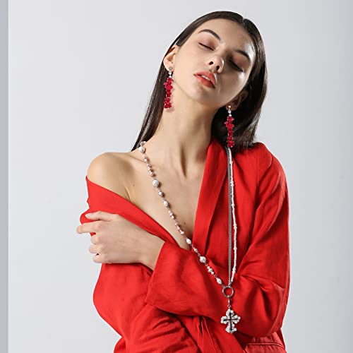 15 Pairs Silver Clip On Earrings Women Natural Stone Earring Crystal Earrings Dangle Earrings Earingings For Women #TOP1