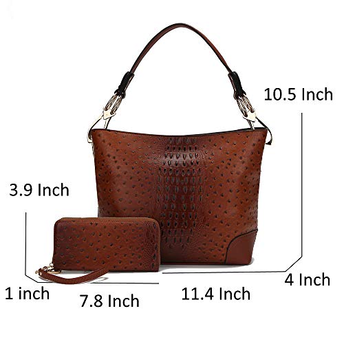 Image of Orange Hobo Shoulder Bag & Wallet Set by MKF Collection