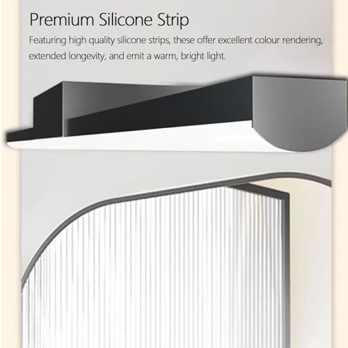 Luz de pared baño LED de 42cm aplique lineal impermeable para espejo 4