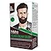 N.i.s.h.a. Beard Colour For Men, Dark Brown, 100% Grey Coverage, No Ammonia, No Stain, No Paraben, Non Drip Vegan Formula, Long Lasting Color in 10 Minutes, 60g Colorant + 60g Developer