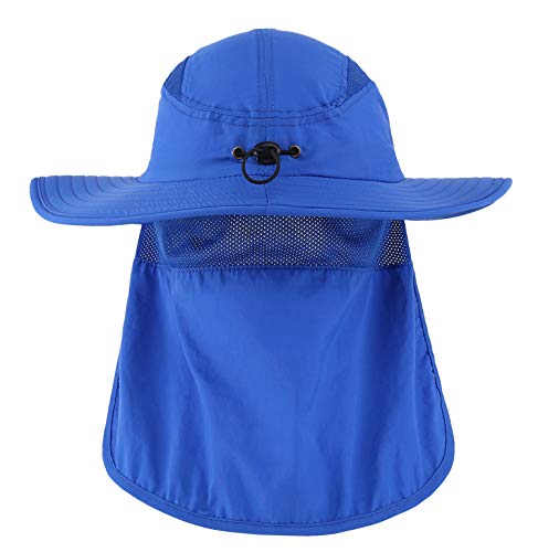 Image of Home Prefer UPF 50+ Mens Wide Brim Fishing Hat with Neck Flap Sun Hat for Men Women Sun Protection Cap