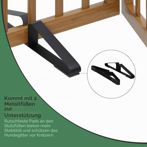 Hundegitter für Türöffnungen, Faltbares Hundegitter für den Innenbereich, Freistehende Haustiergitter für Türöffnungen Schlafzimmer… – Ansicht 4