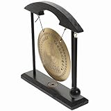 EPIGEIST デスクトップ用風鈴鑼飾り 置物 風水デスクトップデコレーション ヨガ瞑想向け 玄関飾り 家 オフィス用