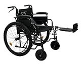 SILLA DE RUEDAS PARA ADULTO TODO TERRENO CON ELEVA PIERNAS DE LUJO DESMONTABLE, NEUMATICA, RESISITENTE PLEGABLE,...