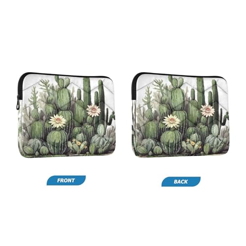 Funda para laptop de 13-14 pulgadas con diseño cactus y flores miniatura 2