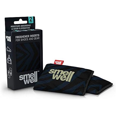 SmellWell Odour Eliminating Air Purifying Bags (2 Pack | 100g) Activated Bamboo Charcoal Air Freshener for use from Gym to Car to Home (Black Zebra, Original) Cover