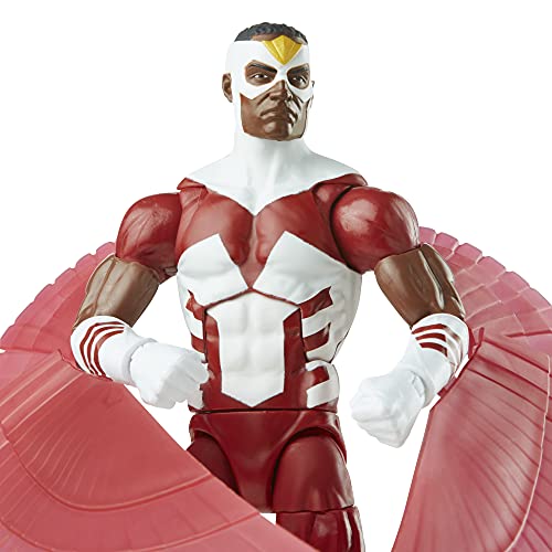 Marvel Legends Series Retrô Figura de 15 cm com Acessórios - Marvel's Falcão - F5882 - Hasbro, Verm