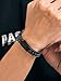 Richsteel Christmas Gifts for Men-Mens Stainless Steel Bracelet, Black Mens Bracelet Men Accessories Fashion Jewlery