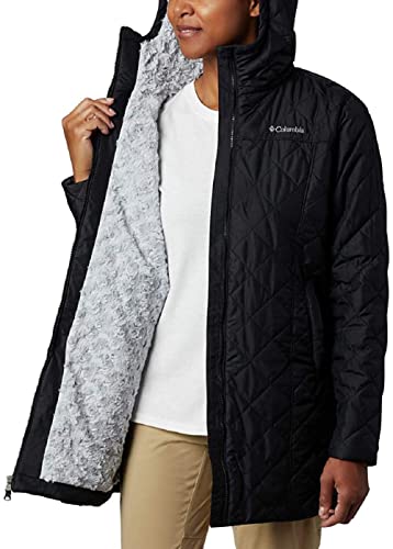 Columbia Women's Copper Crest Long Jacket, Black, 2X Plus