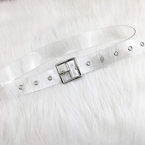 JinYu Heart/Round/Square Grommet Belts for Women Personality All-match Transparent Buckle Belt Wide Waist Decoration 1pack3