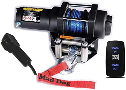 Mad Dog 4500lb Winch Mount Combo w/Synthetic Rope Polaris 2015-2020 900 1000 RZR/RZR S/RZR XP -  Mad Dog Products, Mad Dog 4500lb with KFI 101735