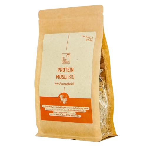 Bio Protein Müsli Wacker, 350 g. Hohe Bioverfügbarkeit. Ohne Industriezucker. Vegan. Hoher Ballaststoffgehalt.