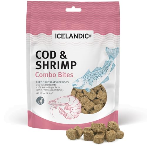 Icelandic+ Cod & Shrimp Combo Bites Dog Treat 3.0-oz Bag