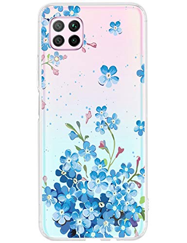 Croazhi Kompatibel mit Huawei P40 Lite Hülle Silikon Transparent Muster Cover, P40 Lite Handyhülle Schutzhülle, Stoßfest Kratzfest Motiv Tasche Case Design für Huawei P40 Lite Handy