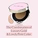 LA MUSE Correct Care Cushion(2 Packs) | Daily Makeup for Effortless Natural Look | Korean CC Cushion Foundation with Radiant Dewy Finish (Universal Shade) | Feather-Like Light Texture