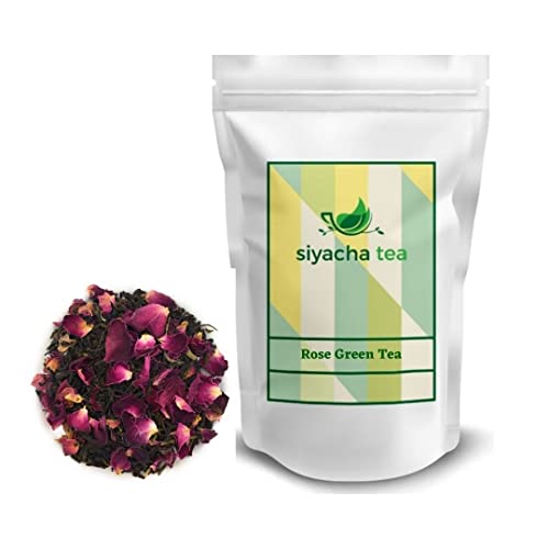 Image of Siyacha Tea, Exotic Rose Green Tea, 100 Grams, Natural Dried Rose Petals for Healthy and Glowing Skin, Herbal Healthy Beverage, Makes 50 Cups (approx)
