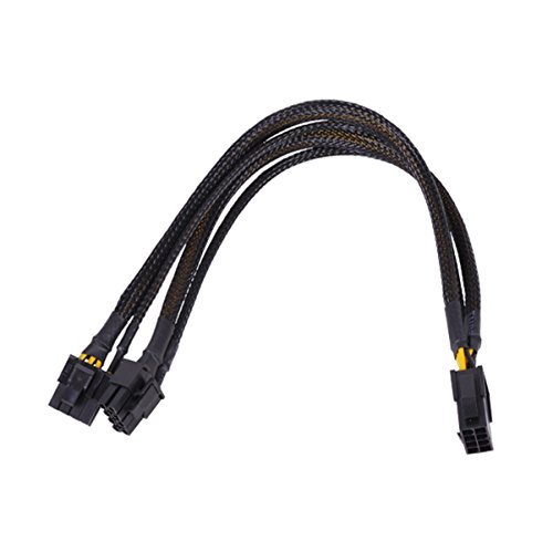 Phobya kabel Y 8-pinowe gniazdo na 2 X 6+2pin wtyk (VGA) - czarny kabel Inne kable
