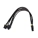 Produktbild Phobya Y-Kabel 8Pin Buchse auf 2X 6+2Pin Stecker (VGA) - Schwarz Kabel Sonstige Kabel