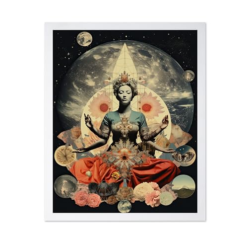 Monem Art Psychedelic Print - Meditation Poster - Flower Art