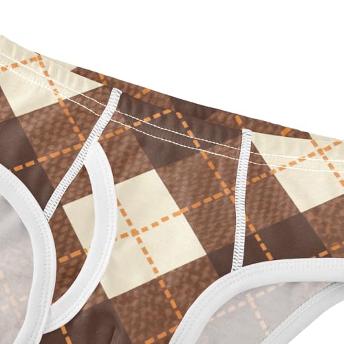 KLL Houndstooth Brown Classical Boys Toddler Cotton Training Underwear Cute Children Undies4