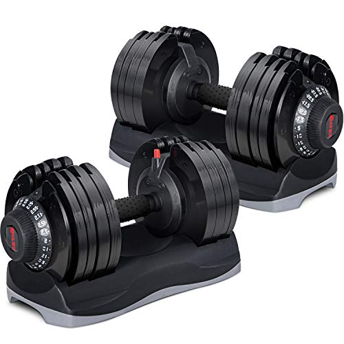 Merax Deluxe 71.5 Pounds Adjustable Dial Dumbbells Set