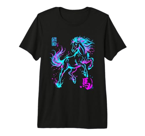 Chinese Japanese Culture Horse Tee Asian Mythology Animal Premium Tri-Blend