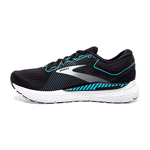 Brooks Brooks Womens Transcend 7 Running Shoe - Black/Ebony/Blue Bird - B - 9.5