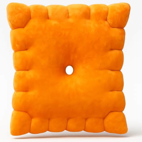 Snack Plushies Cheese Cracker Plush Pillow 10 Soft & Huggable Stuffed Food Plush Toy Cute Snack-Inspired Cuddly Gift for Kids & Adults
