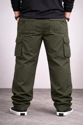 Image of INKKR Men Plus Size Cargo Pants || Plus Cargo Pants Cotton || 2XL-6XL