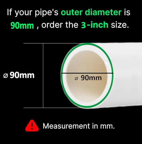 Image of ESEKSAFAR PVC Backflow Valve, Anti Rats Cockroaches, Snakes Backflow Strainer [Drain Cap /PVC Drain Cover /Hose Non Return Water Valve (Please measure pipe size) (2, 90mm)