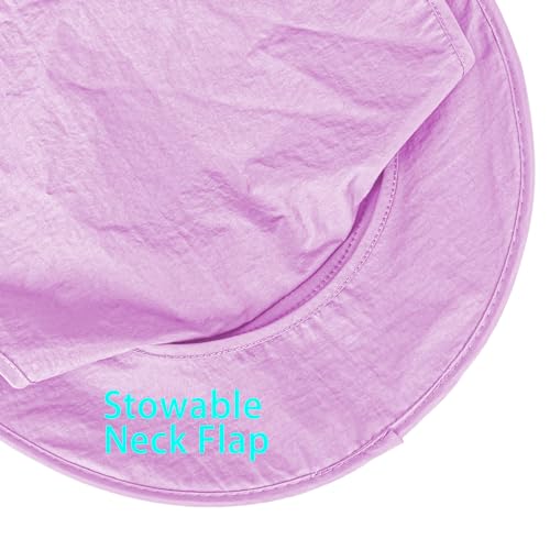 Image of Sun Hats for Men Women Fishing Hat UPF 50+ Breathable Wide Brim Bucket Hats Summer UV Protection Safari Hat with Neck Flap