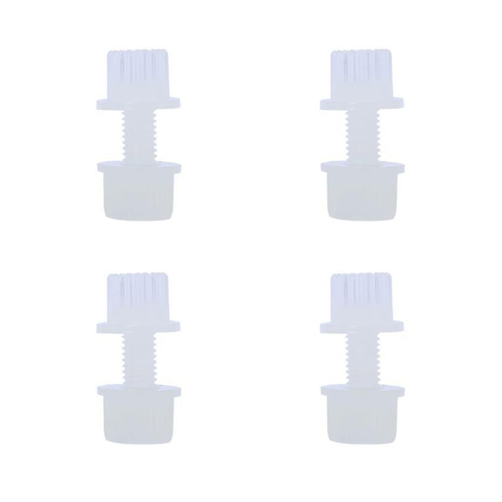 DRAGONRUN 4pcs Nylon License Plate Mounting Kits Corrosion Resistant Bolts Convenient License Plate Screw for Easy Installation, White