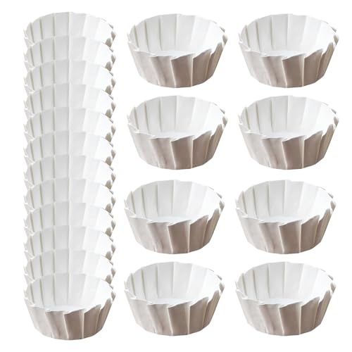 Forros de cupcakes, vasos de papel para cupcakes - 50X moldes para hornear forros de moldes para tartas - Redondos de papel pergamino, forros de moldes para muffins de 4/6/8 pulgadas, embalaje/envase