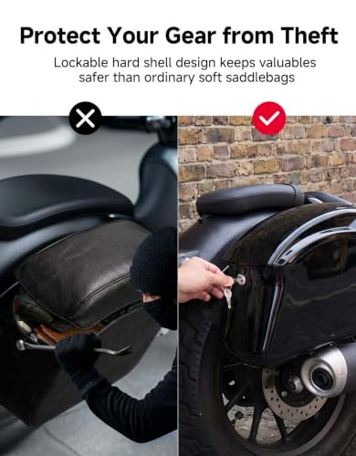 KEMIMOTO Impact-Resistant Hard Saddlebags