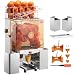 Produktbild VEVOR Kommerzielle Orangenpresse Automatischer 120-W-Entsafter, Edelstahl-Orangenpresse für 20 Orangen pro Minute, mit Herausziehbarer Filterbox, PC-Abdeckung Zitruspresse Saftpresse Elektrisch