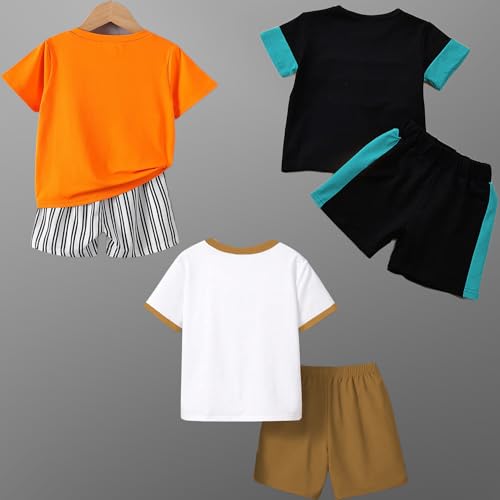Image of Cotton Clothing Sets for Baby Boys & Baby Girls Kids Clothes for boys kids clothes for girls Printed Kids Clothing Sets (KDST85OR-KDST33CG-KDST93CP1)
