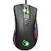 Produktbild NPET M20 Gaming Maus Gamer Maus Spiele Gaming Maus 4000 DPI Professional 6 Tasten Wired RGB RGB hintergrundbeleuchtet Optisch veränderbar für PC - Schwarz