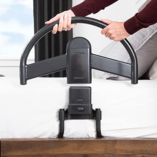 Able Life Click-N-Go Bed Safety Handle, Removable Sit And Stand Assist Rail For Adults, Seniors, And Elderly, Low Profile Bedside Rail With Safety Straps For Fall Prevention, Balance, And Stability #TOP2