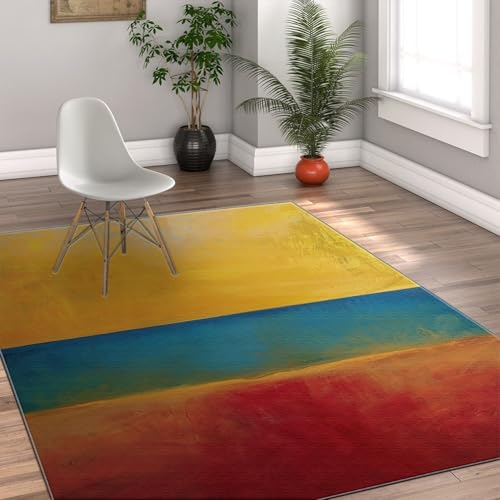 Grand tapis décoration maison design gris vert élégant - 4