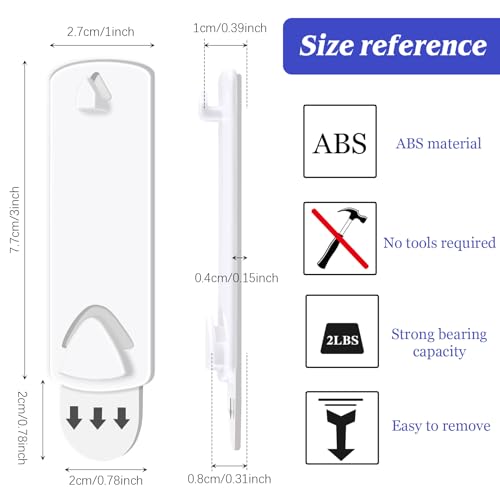 Jetec Picture Hangers Picture Hanging Kit Without Nails No Trace Adhesive Art Hanger For Bathroom Kitchen Home Door Closet thumb #1