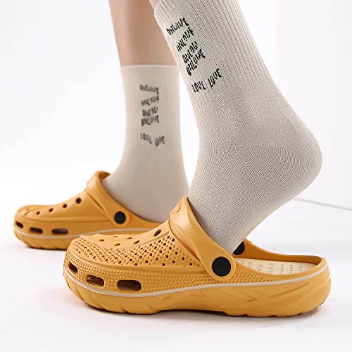 Image of ChayChax Men's and Women's Arch Support Clogs Garden Shoes Slip-on Outdoor Beach Water Sandals with Removable Cushion Footbed