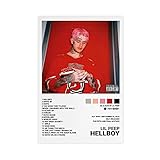 XIUXIN Lil Peep Hellboy Posters Album Cover Canvas Poster Unframe: 12x18inch(30x45cm)